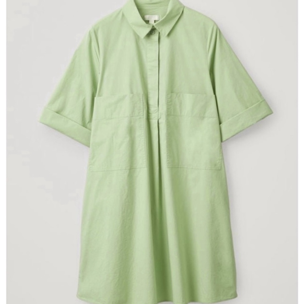 COS Light Green Shirt Dress